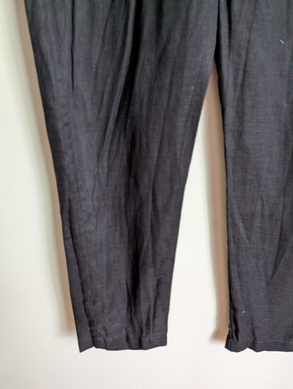 UCHUU MONTREAL Black Relaxed Contemporary Drawstring Linen Pants Size Small - Picture 3 of 8